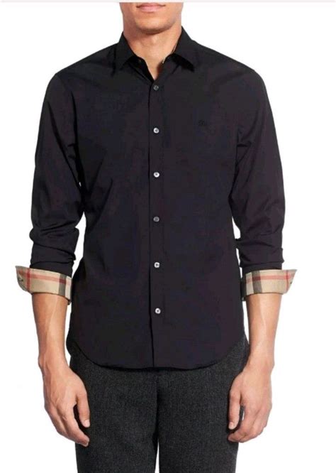 long sleeve burberry button up|Burberry men's button up.